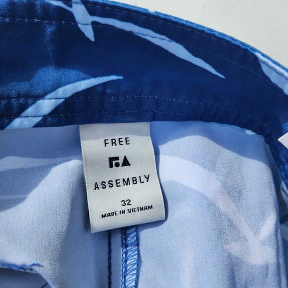 NEW Men's Size 32 Free Assembly Blue Swim Shorts Boardshorts Boardshort Board Sh - Picture 12 of 16